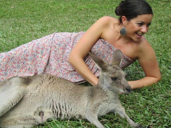 Up close and personal with a kangaroo