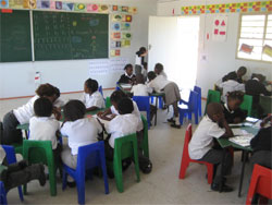 Brenda teaching in a classroom