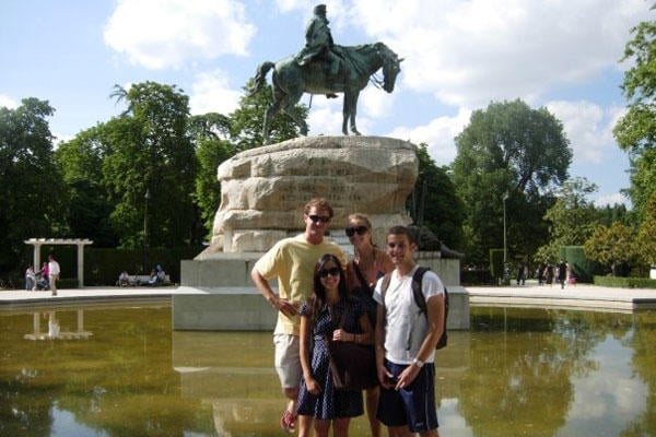 Ian with friends in Madrid
