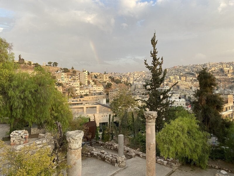 Bird view on Arab city. Amman. Jordan. Middle East Tote Bag