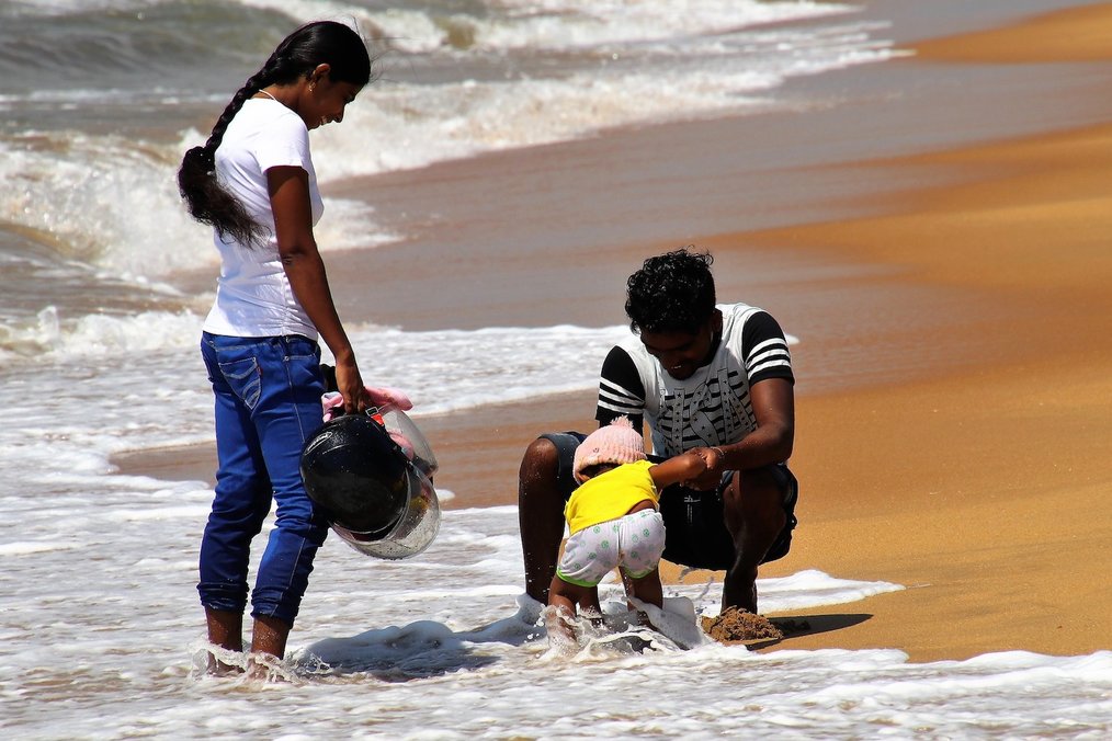 Teaching Abroad with a Family: Playing at Beach