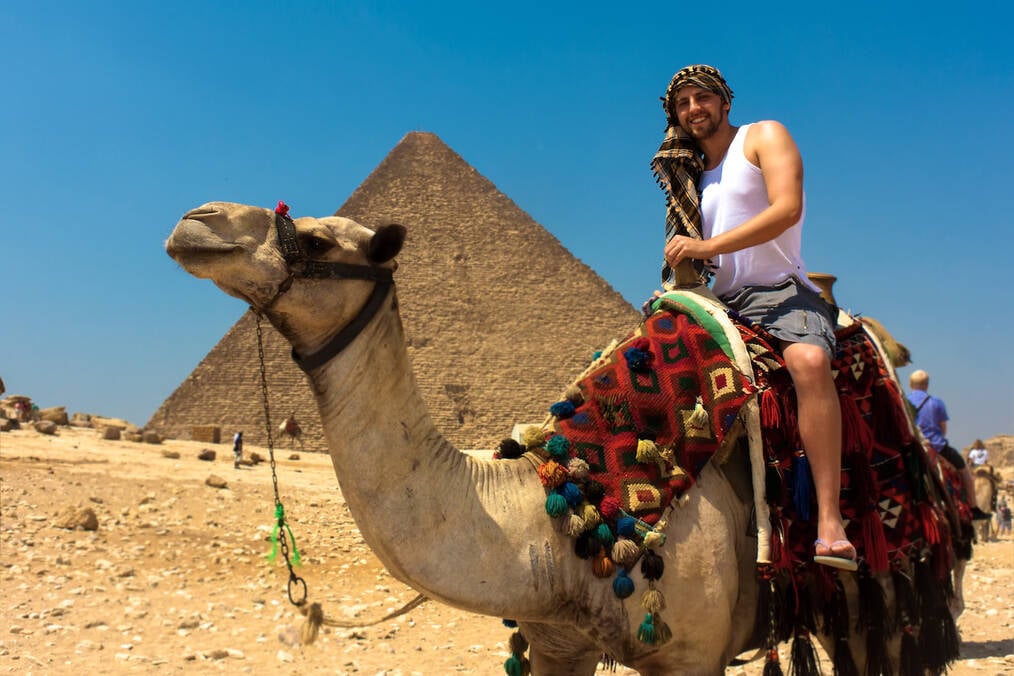 Gap Year in Egypt: Man Riding Camel