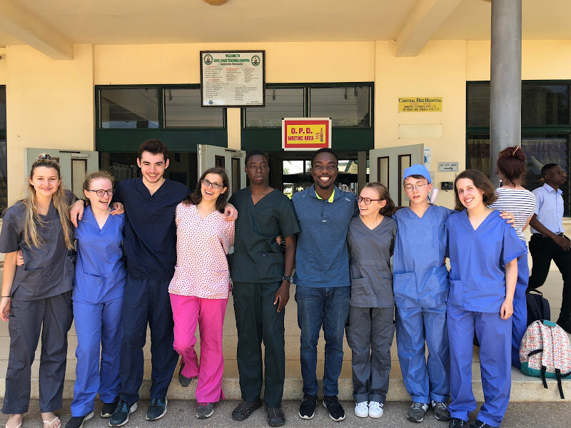 A group of people in scrubs.
