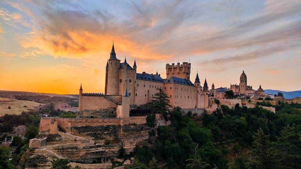A castle in Segovia, Spain.
