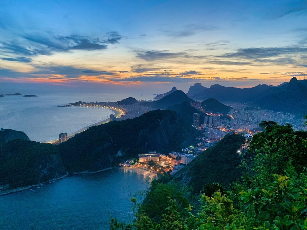 Morro da Urca, Rio de Janeiro, Brazil Hills and buildings in Brazil