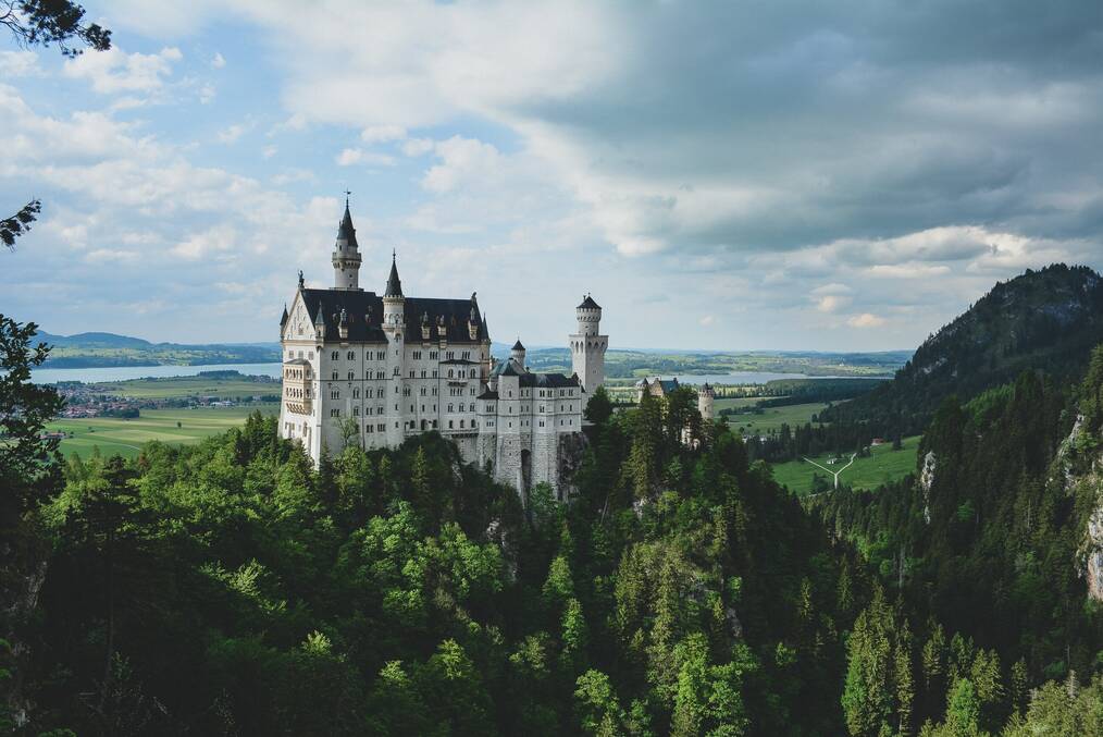 Neuschwanstein Castle in Schwangau, Germany.