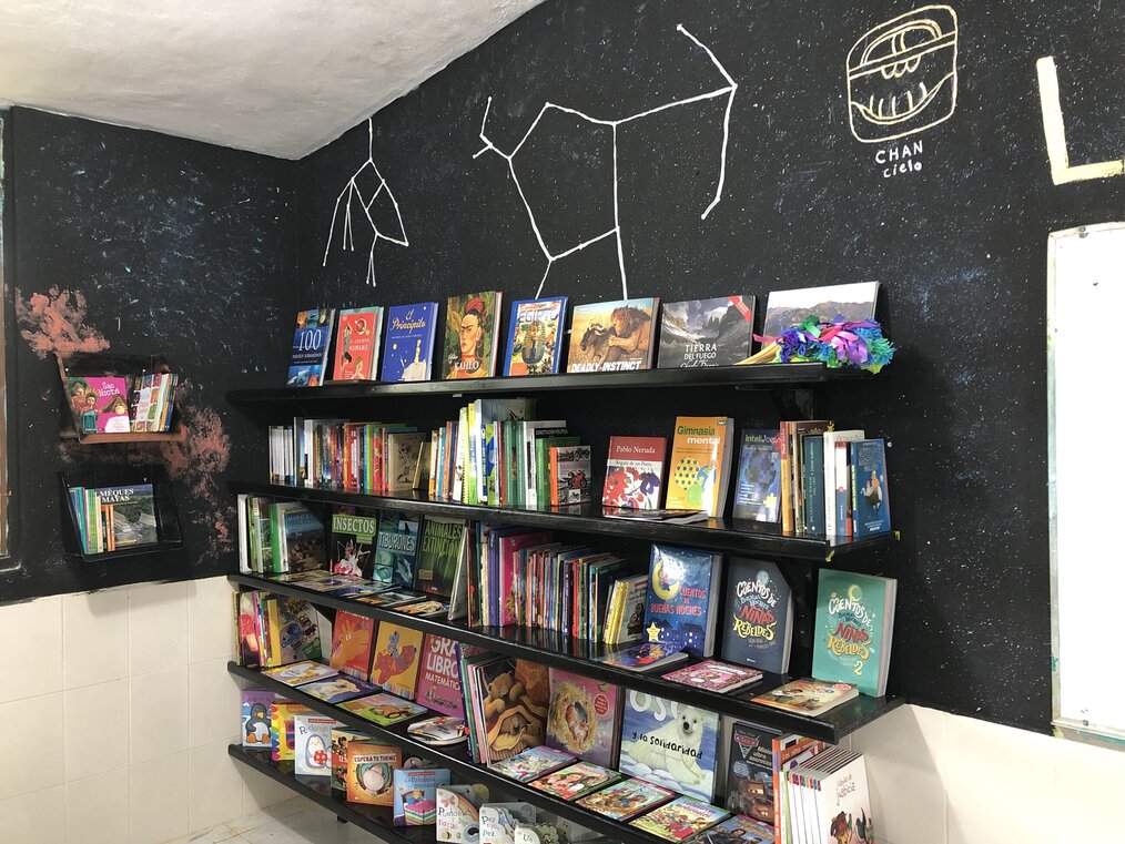 Classroom stocked with books