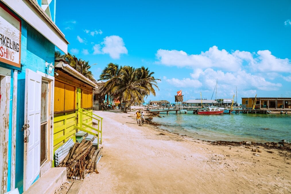 A beach in Belize