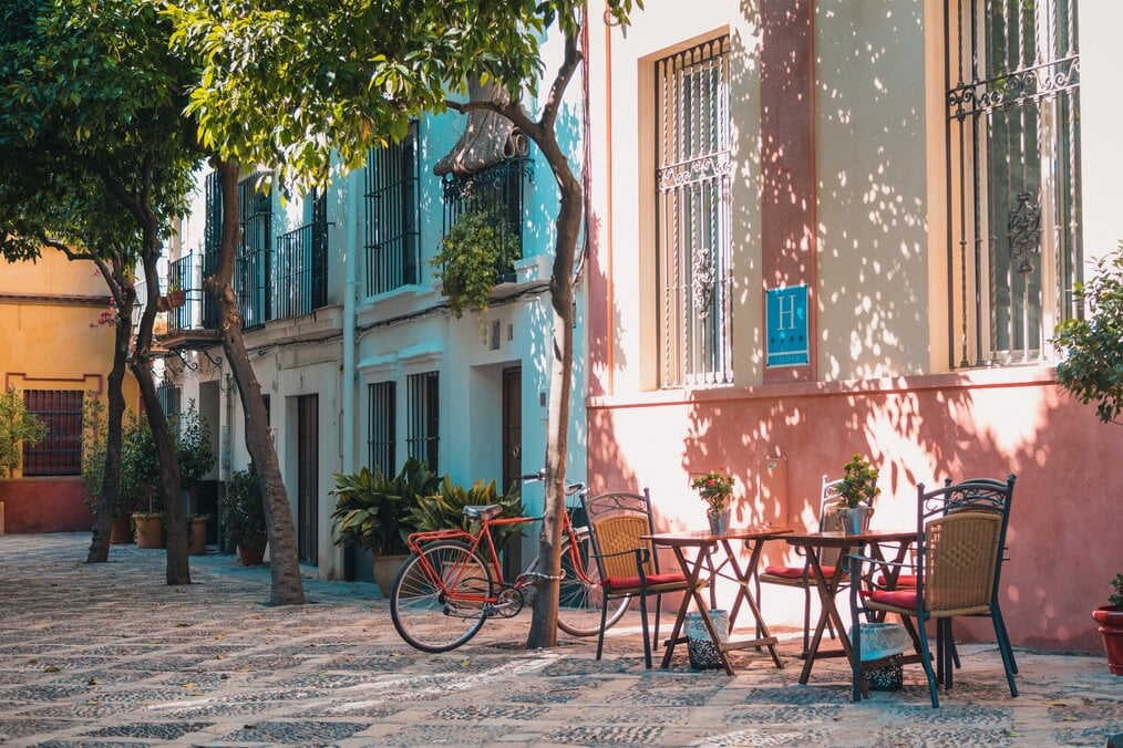 Terrace Spain A small terrace in Spain.