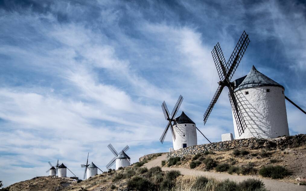 Windmills in Spain.