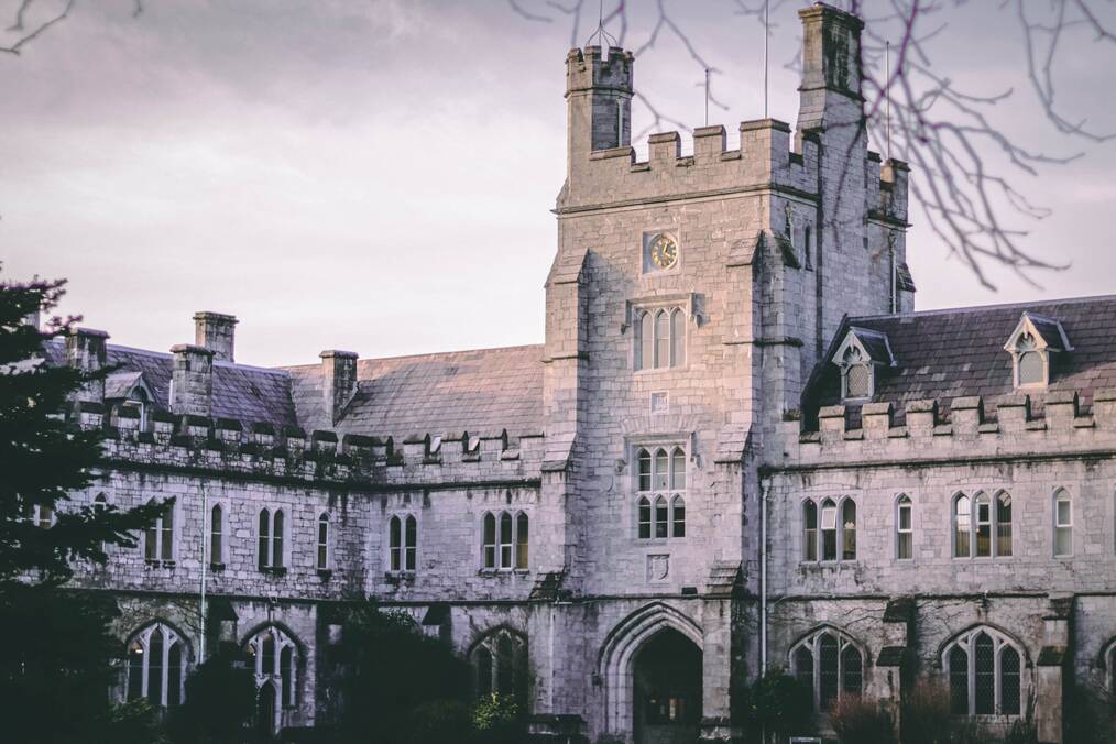 Outside of a building at University College Cork