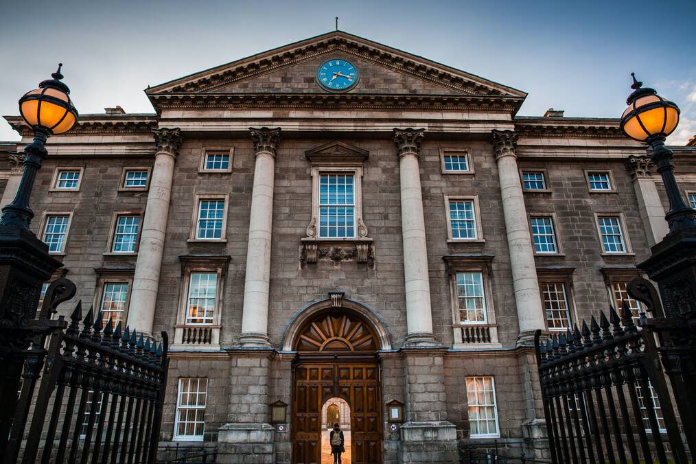A large building at Trinity College Dublin.