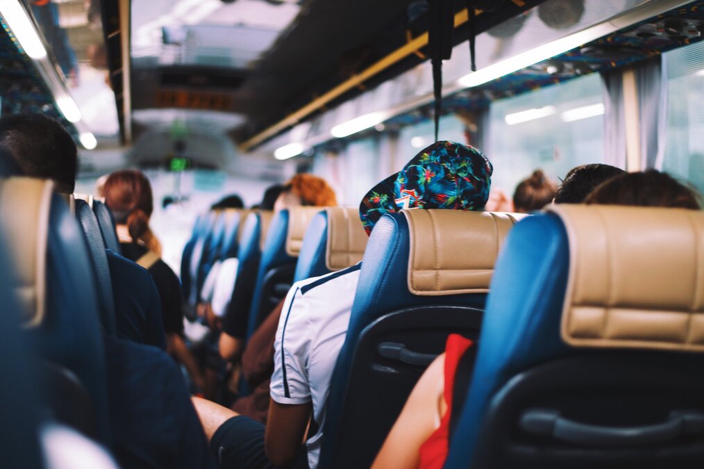 Image courtesy of Annie Spratt, Unsplash Students sitting on a bus