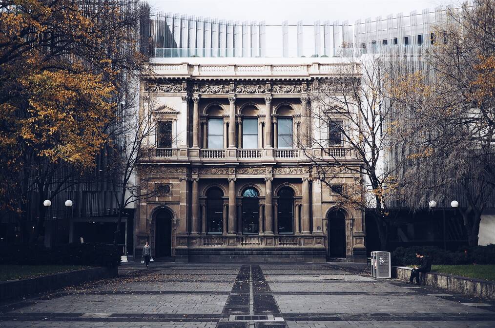 An academic building on the University of Melbourne campus.