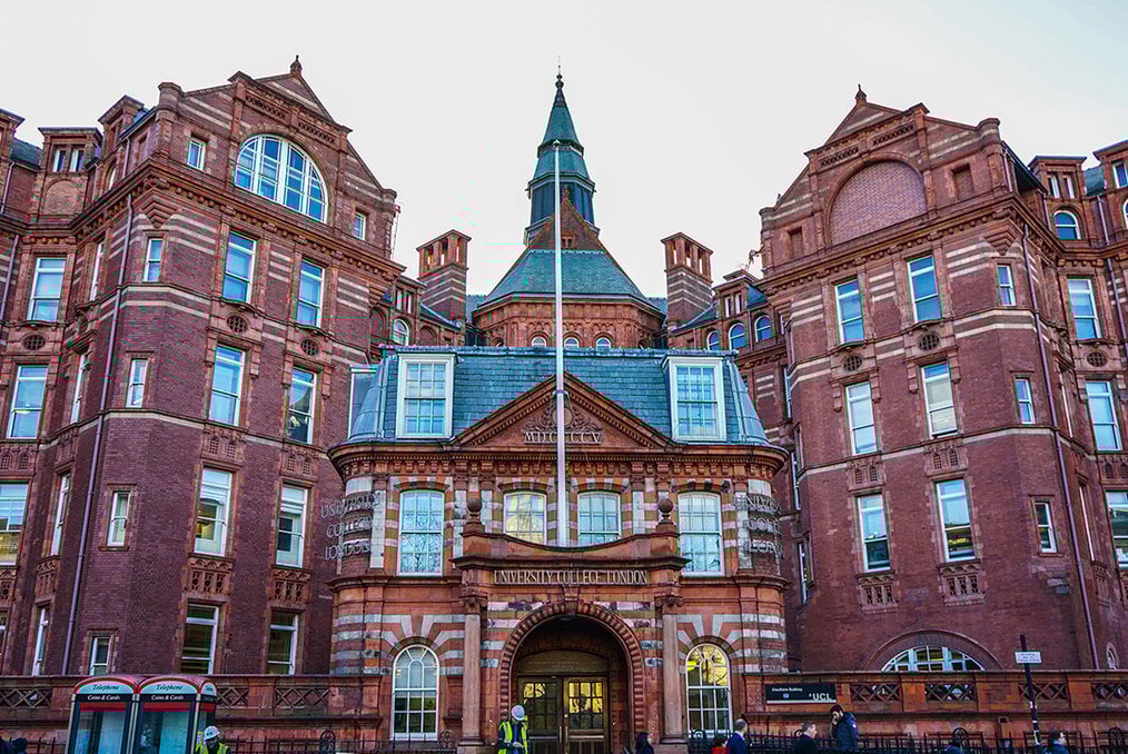 Photo of front of UCL building