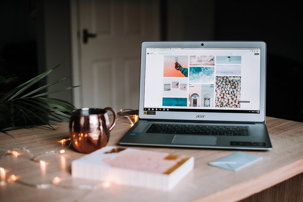Image curtesy Anete Lusina, Unsplash A digital portfolio on a laptop