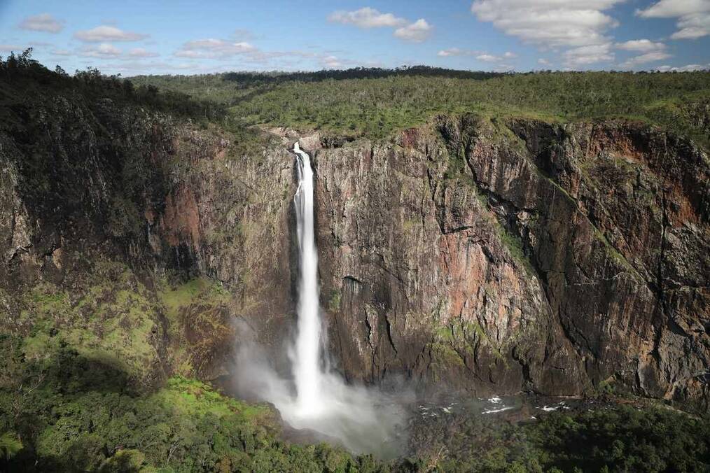 An aerial view of Wallaman Falls