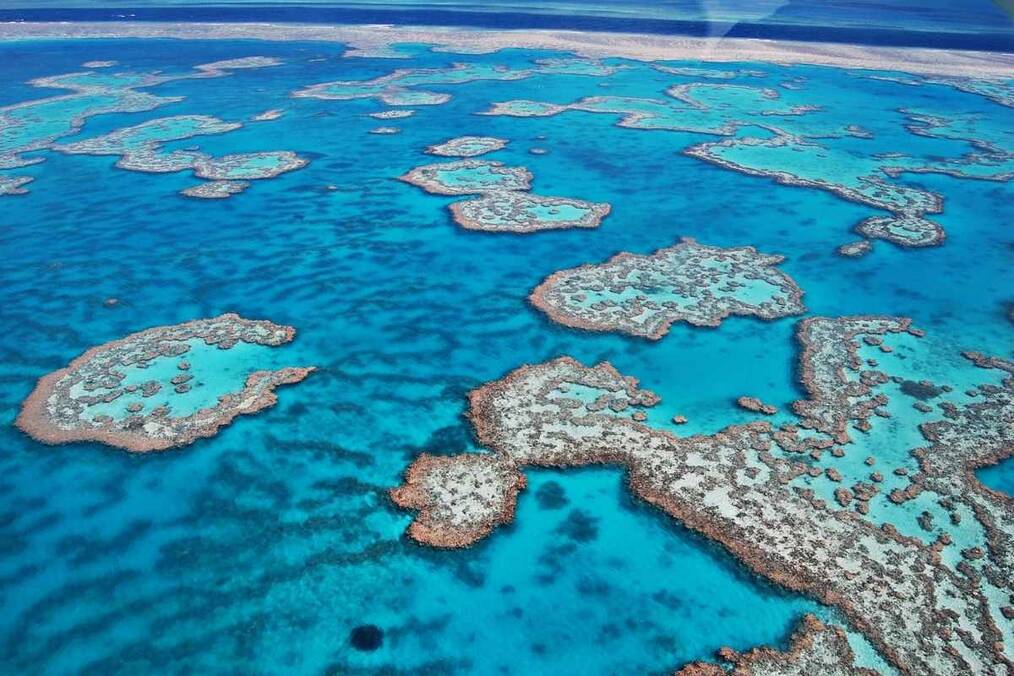 The Great Barrier Reef arial view
