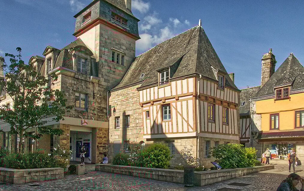 An old brick house in France