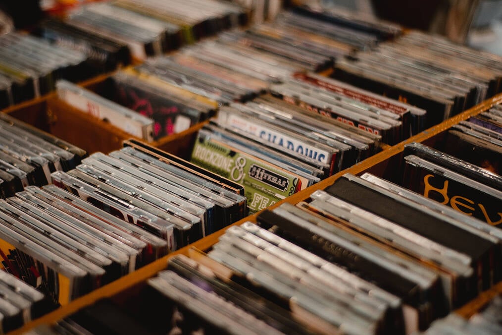 A stack of CD's