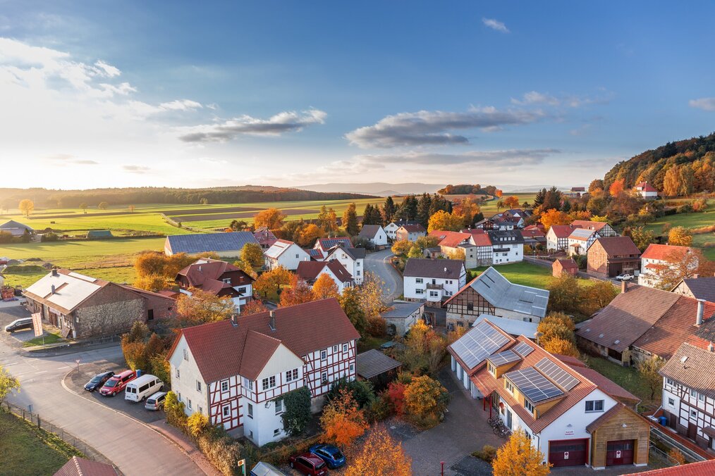 Village of houses in Germany