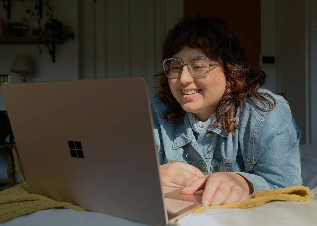 A person on a zoom date