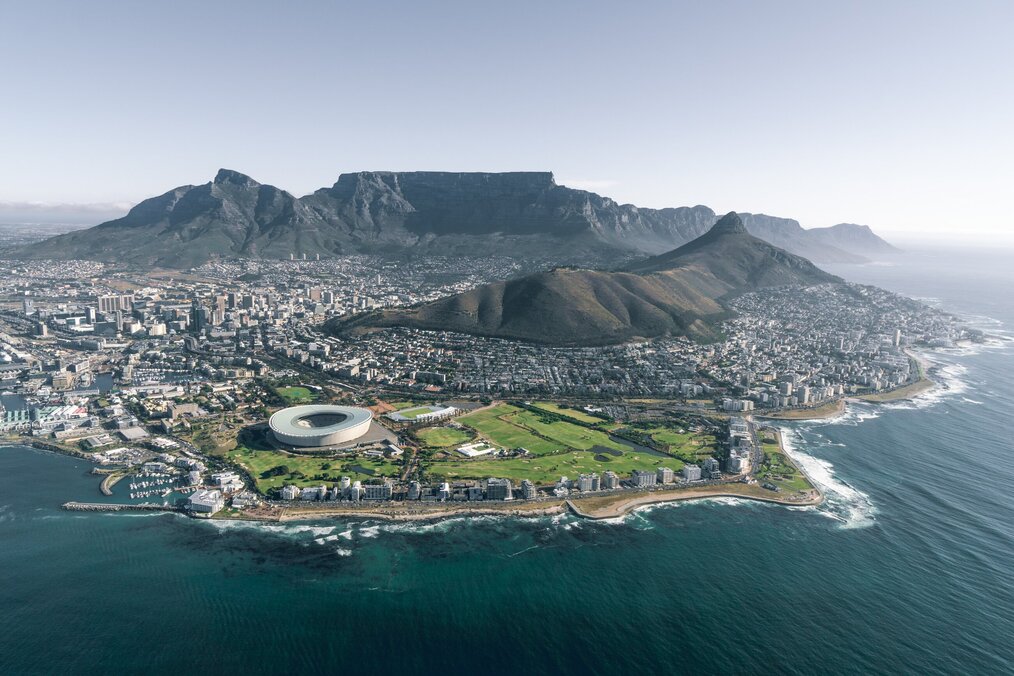 Photo by Tobias Reich on Unsplash A drone photo of the city of Cape Town in South Africa.