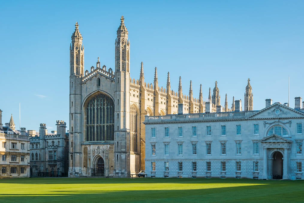 A university in England on a clear blue day
