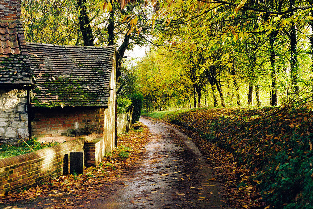 Photo via Unsplash A small house in the English countryside