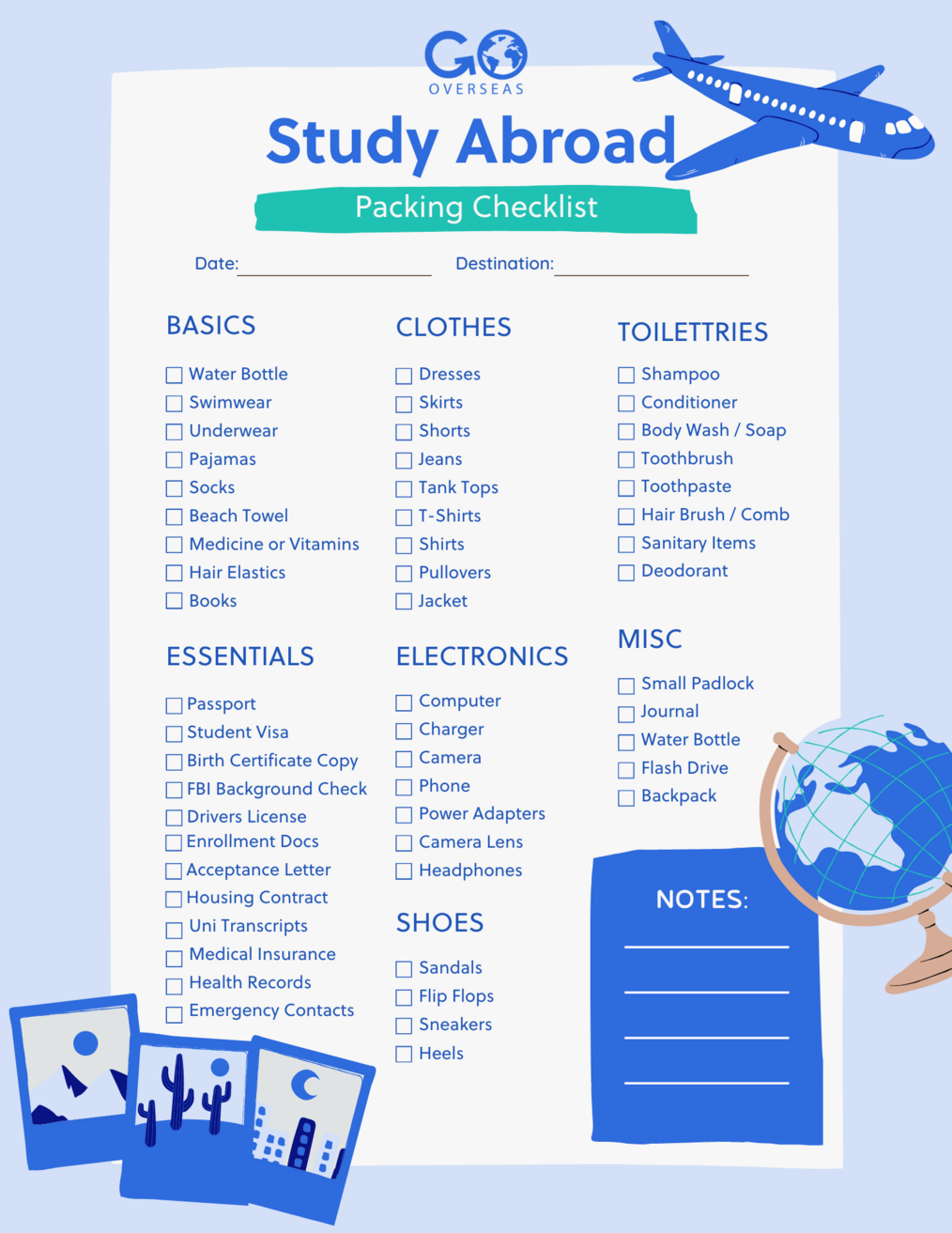 List of travel essentials - Travel Packing Checklist and Travel Packing tips