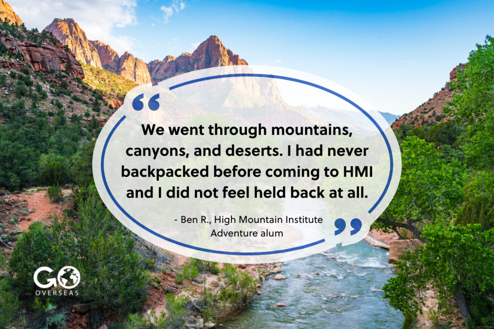 Quote over a picture of mountains.