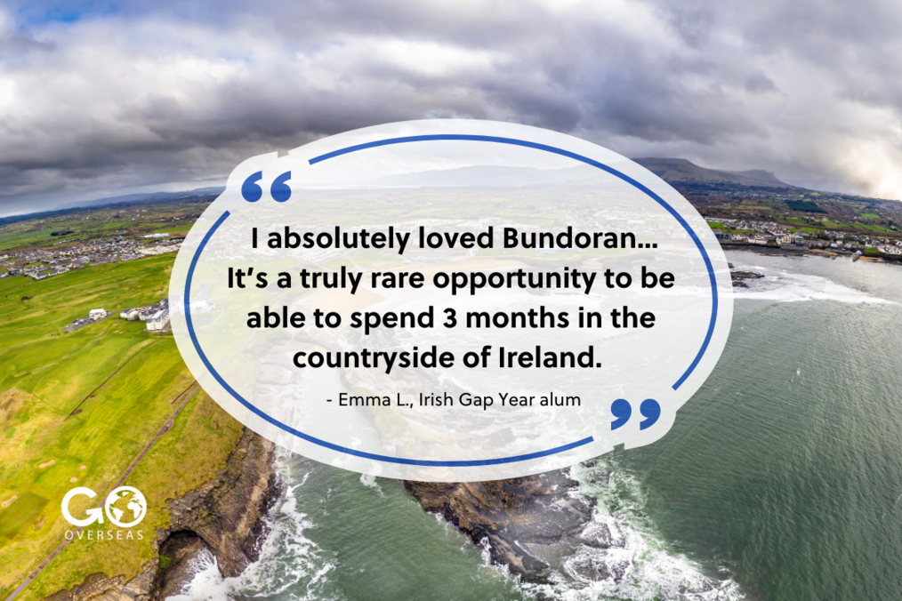 Quote over a photo of the Irish Sea.