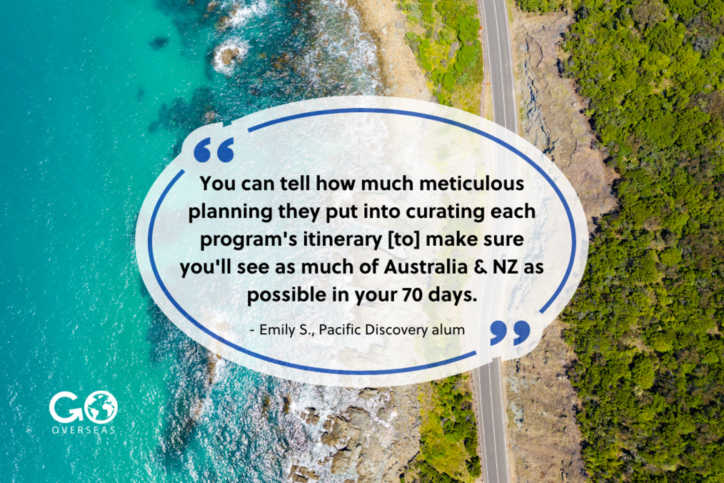 Quote over a picture of coastline.