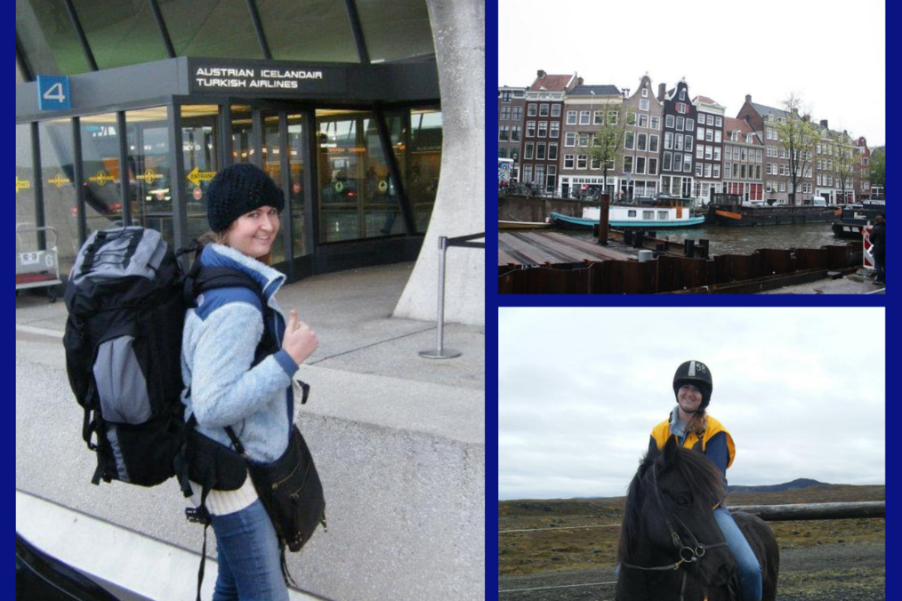 A collage of Andrea's solo trip photos.