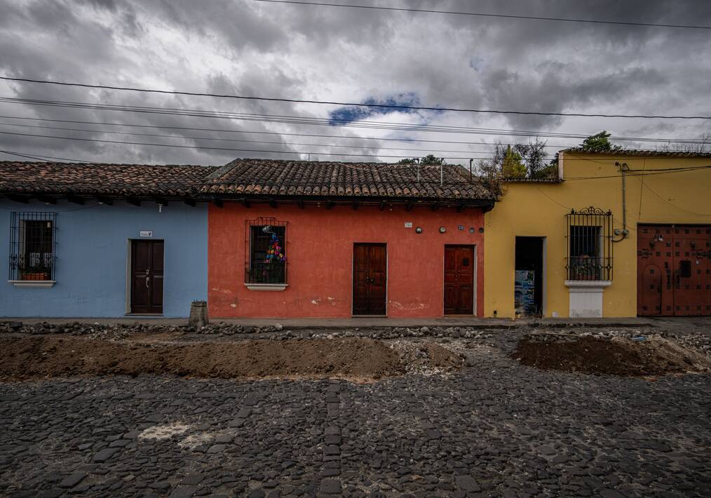 Colorful homes in Antigua, Guatemala