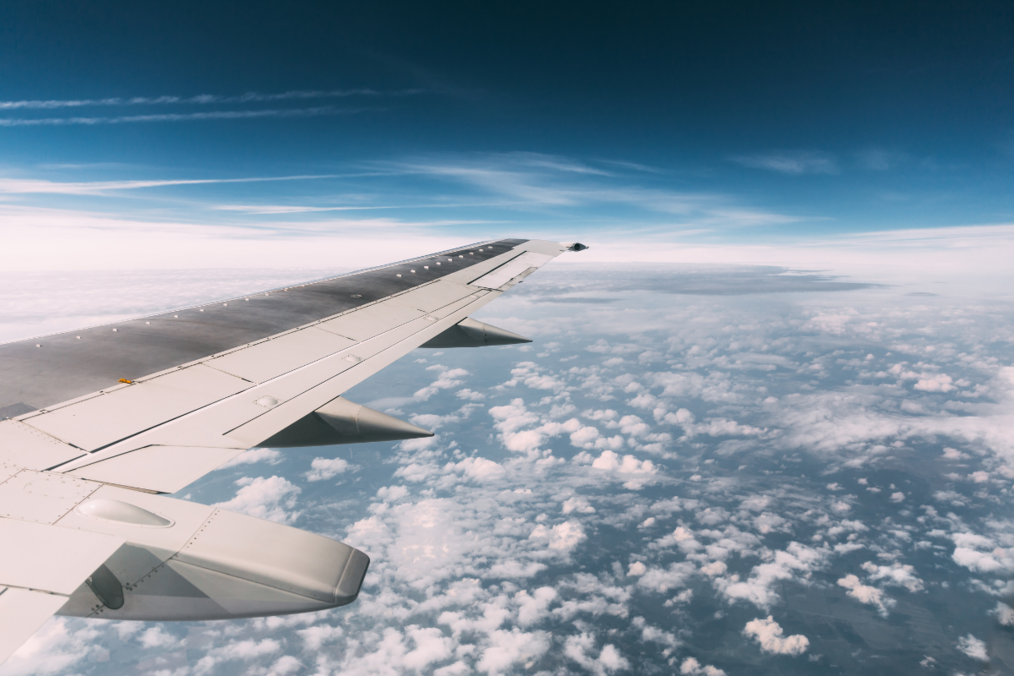 View from plane window