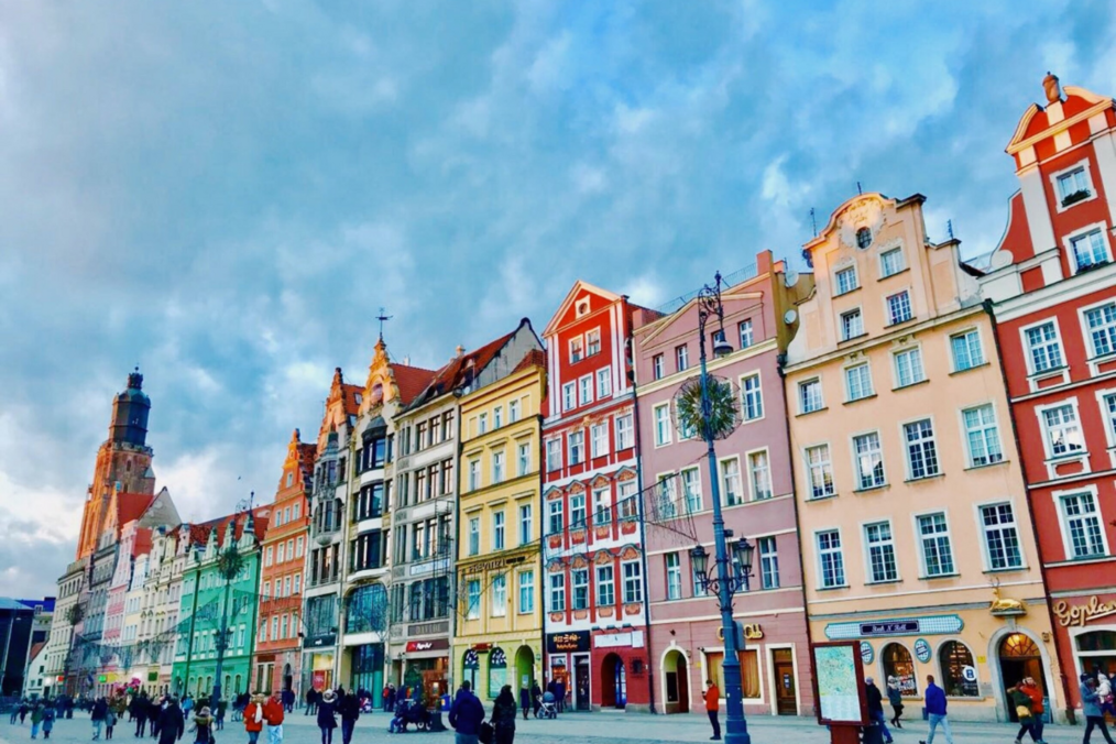 Colorful houses in Poland Colorful houses in Poland