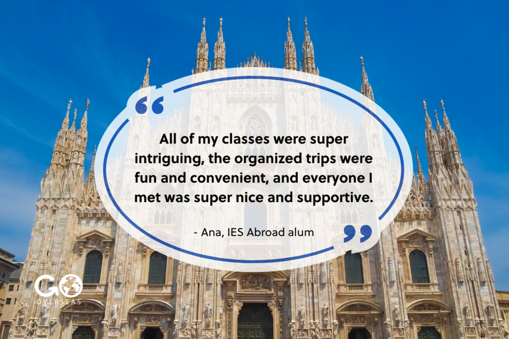 IES Abroad in Milan quote graphic