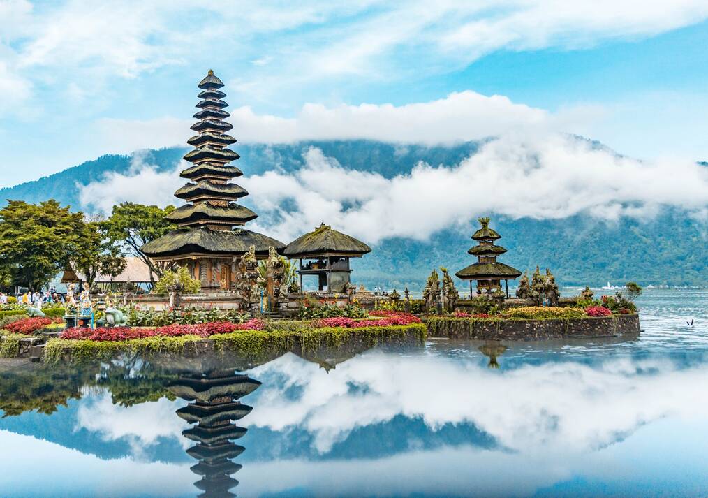 A temple by the water in Bali.