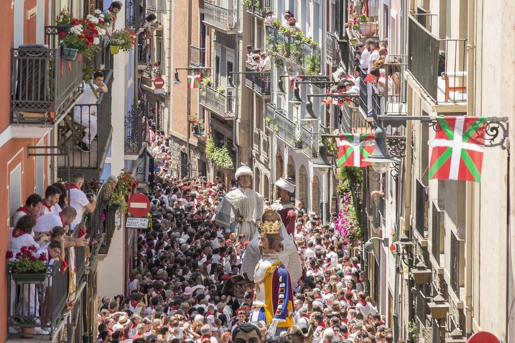 A festival in Pamplona, Spain