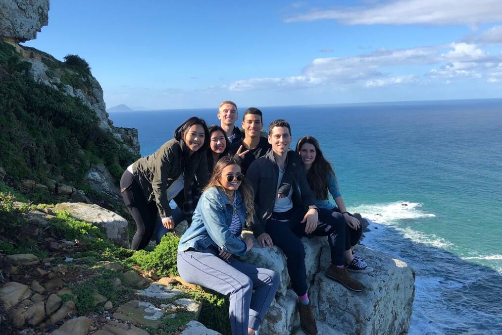 Friends by the sea in Cape Town