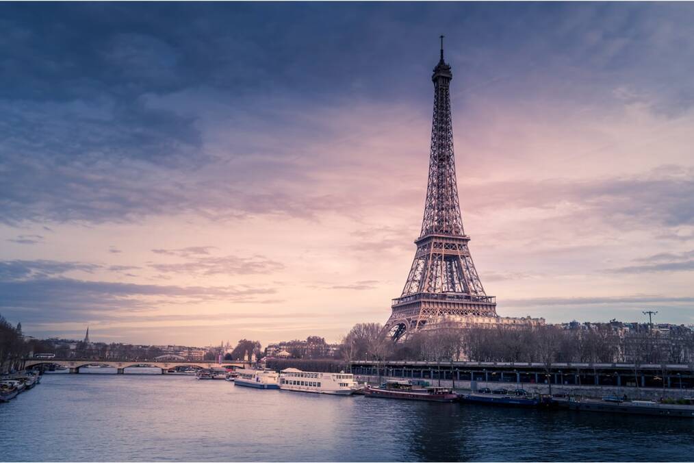 The Eiffel Tower in Paris, France 