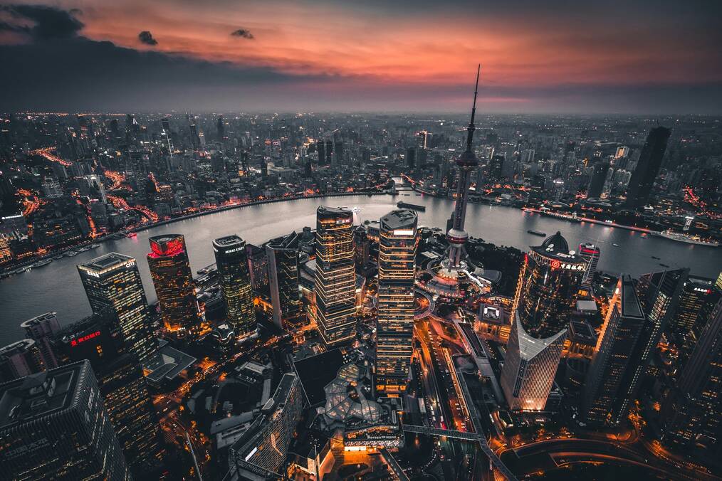 Aerial view of Shanghai, China