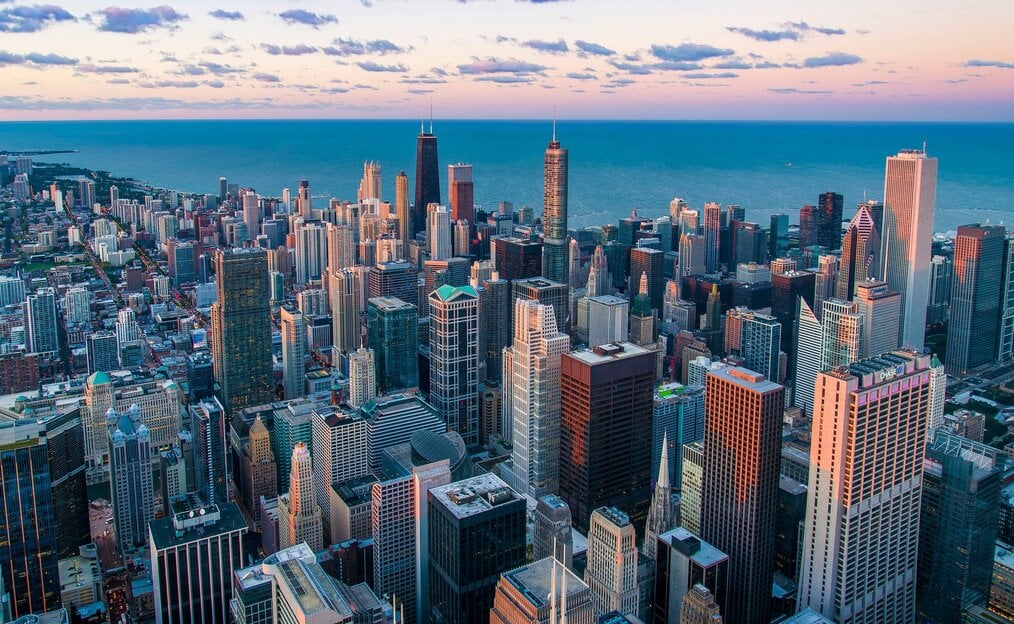 Chicago cityscape An aerial view of Chicago