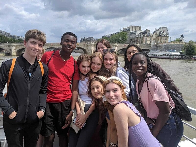CIEE Kids pose for a picture in France.