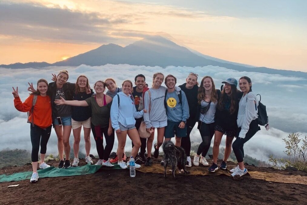 Diego S., Volunteer Programs in Bali A group of travelers smiling on a mountain
