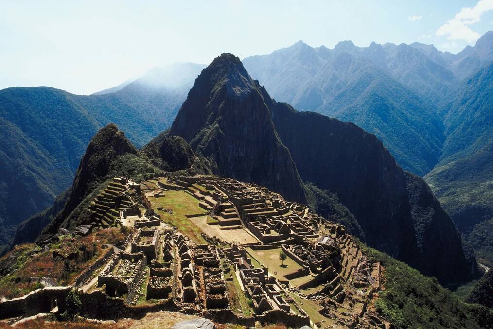 Machu Picchu and Peruvian mountains