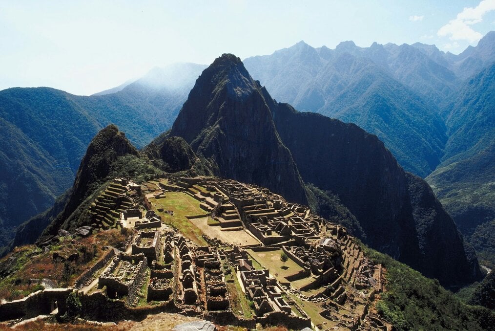 Machu Picchu Machu Picchu and Peruvian mountains