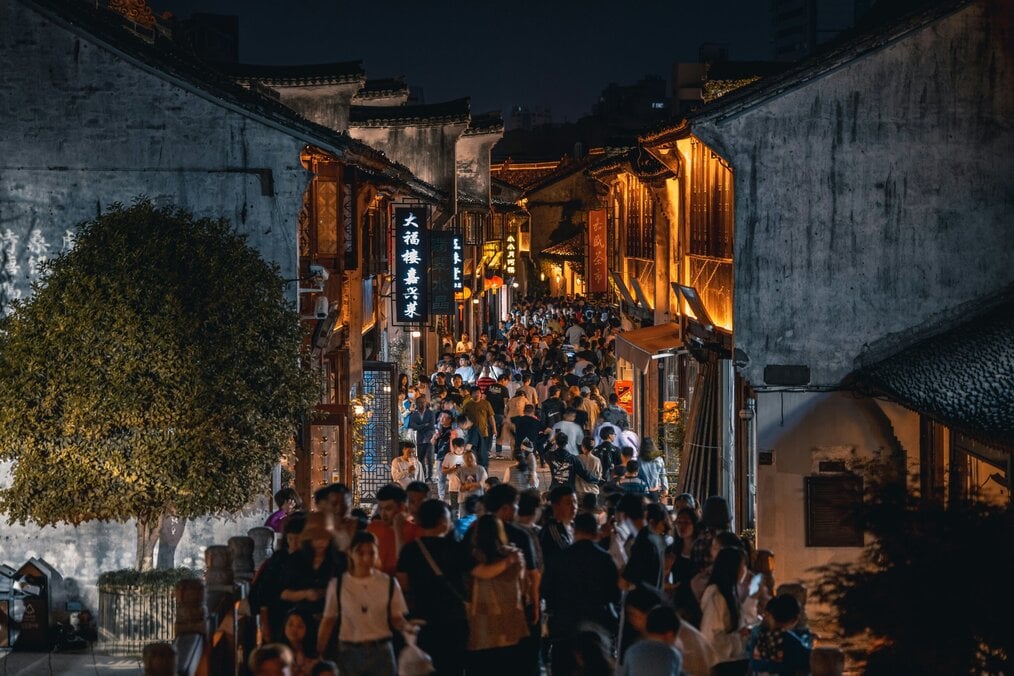 Chinese streets at night
