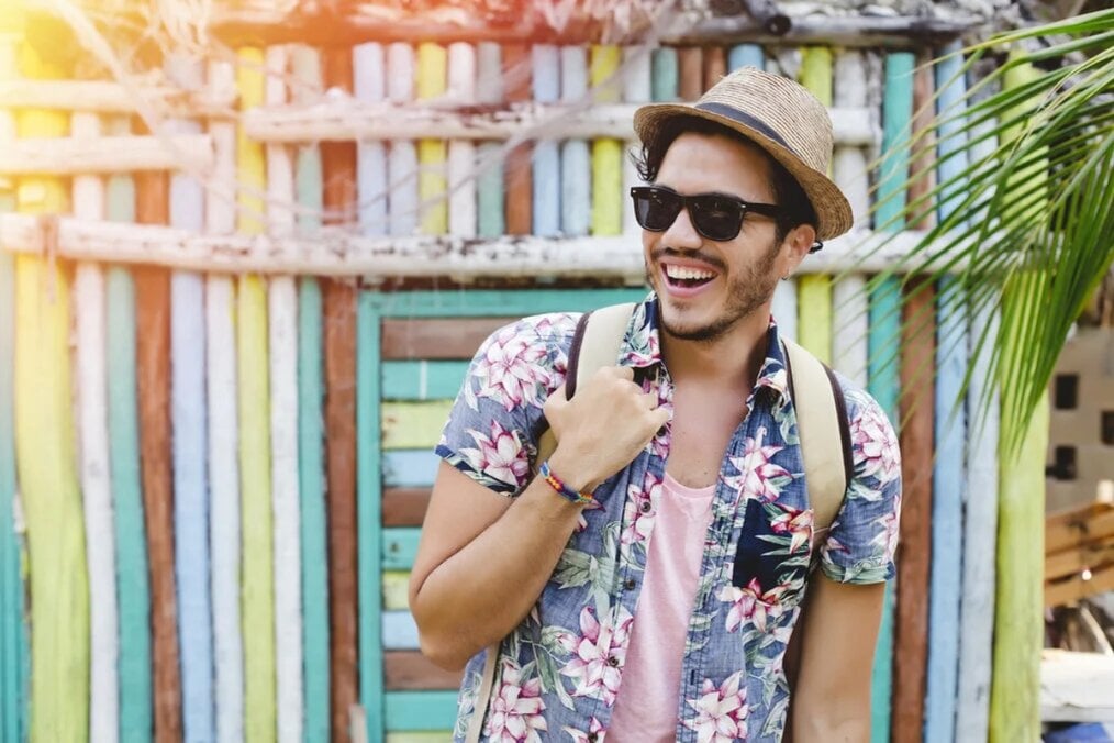 Teach in Mexico A person wearing a floral shirt and sunglasses